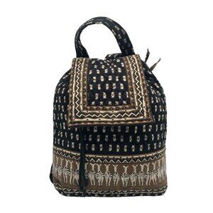 Vera Bradley Black Mimi Fabric Backpack